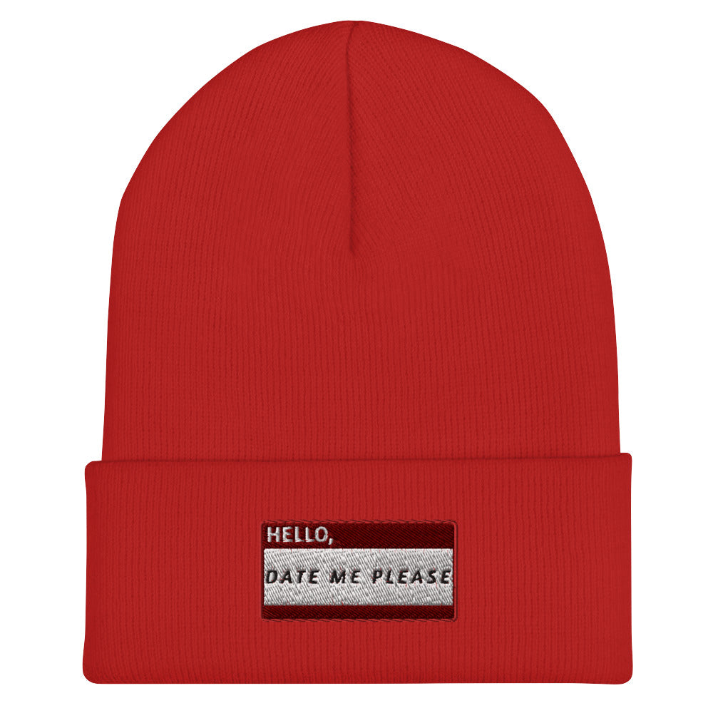 HELLO DATE ME PLEASE Beanie