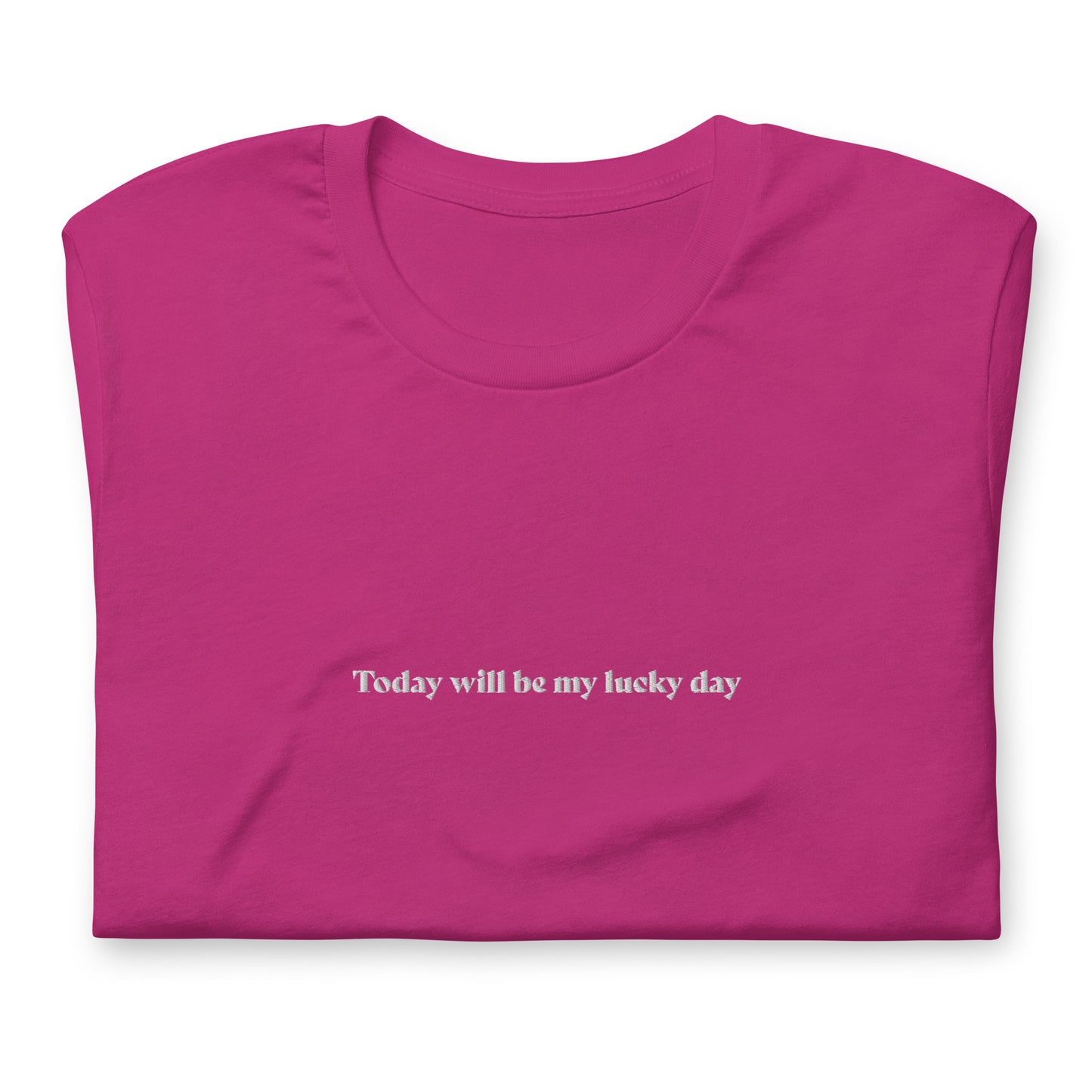 Today will be my lucky day - embroidered T-shirt