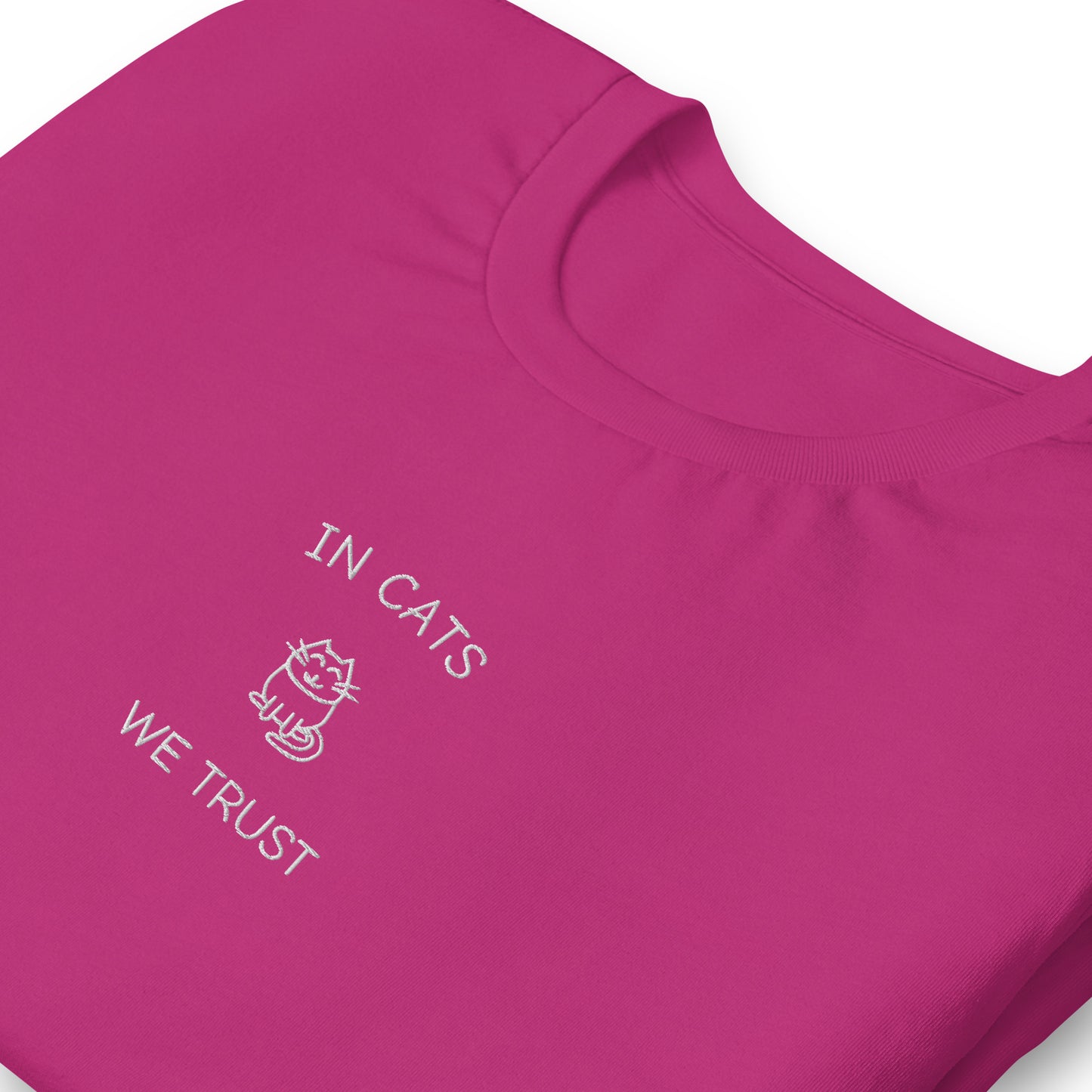 IN CATS WE TRUST - embroidered T-shirt