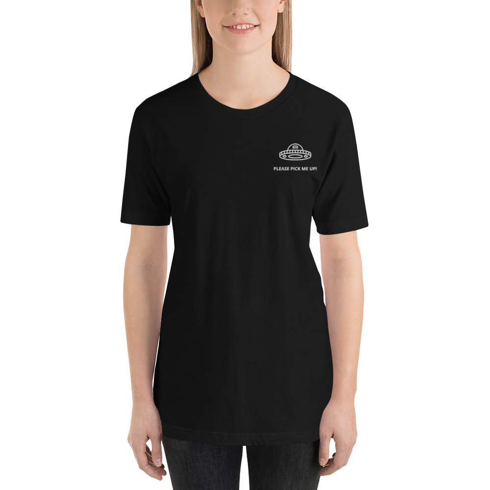 PLEASE PICK ME UP! - embroidered T-shirt