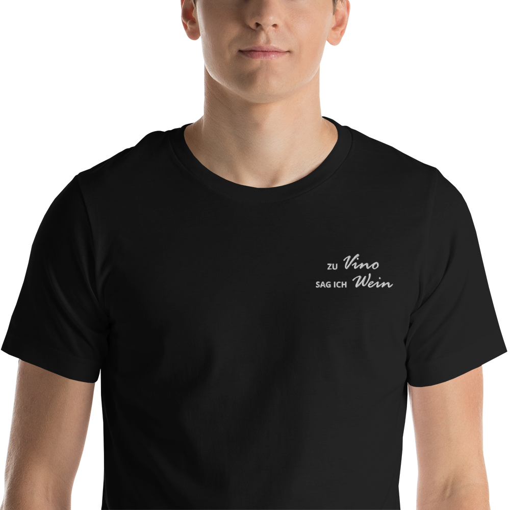 TO VINO I SAY WINE - embroidered T-shirt