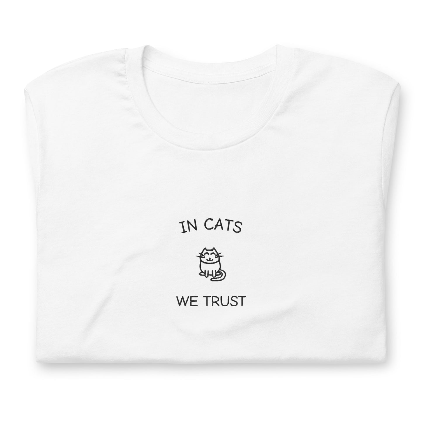 IN CATS WE TRUST - embroidered T-shirt