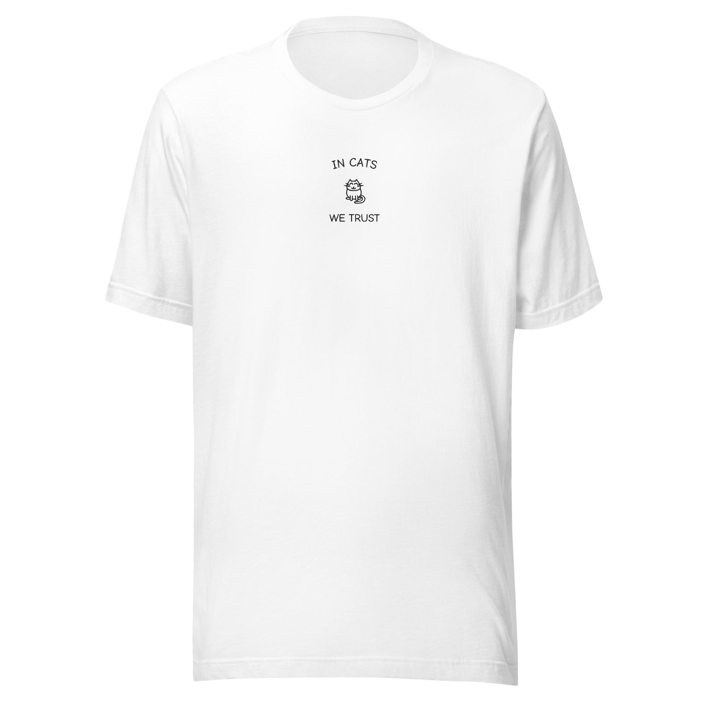 IN CATS WE TRUST - embroidered T-shirt