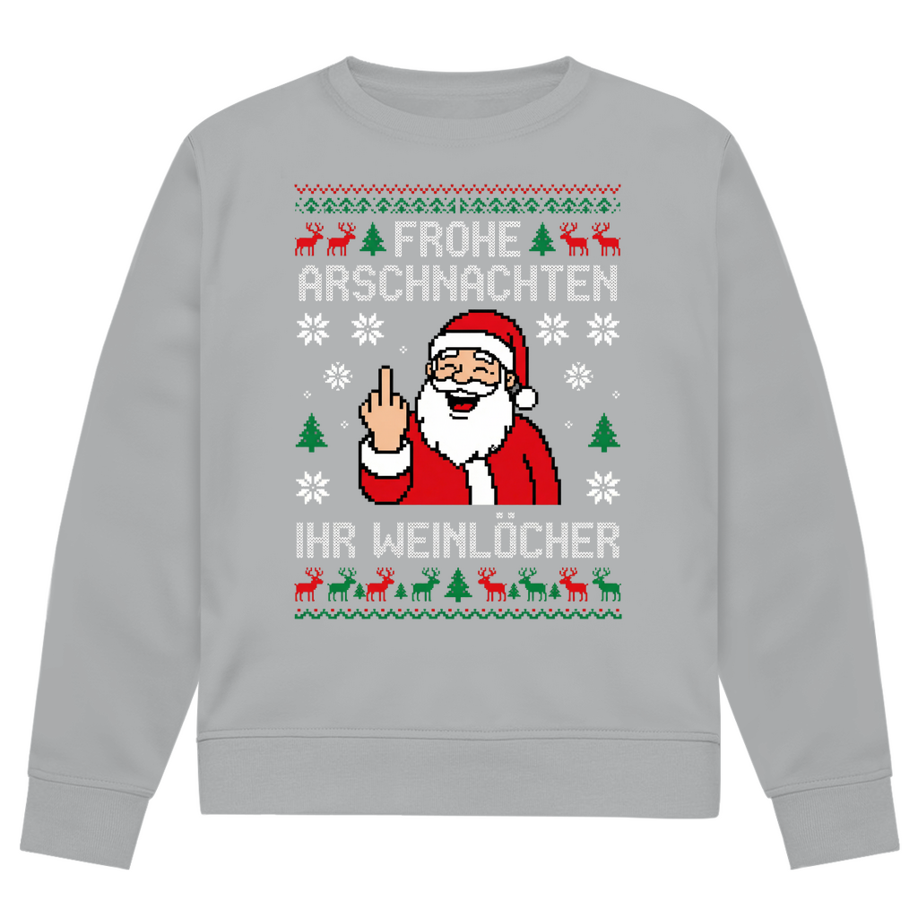 Frohe Arschnachten ihr Weinlöcher - Premium Ugly Sweater
