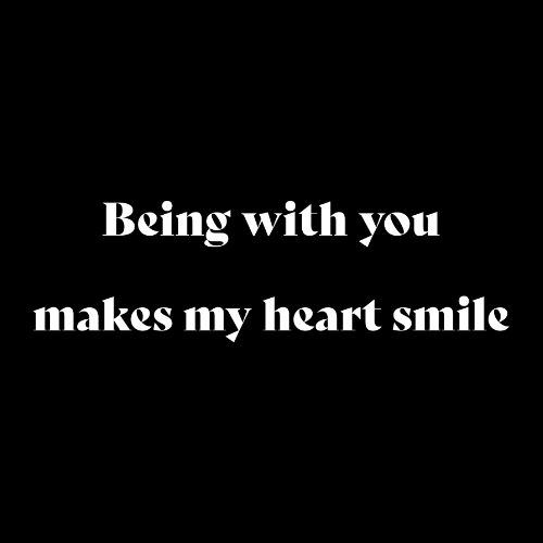 Being with you makes my heart smile - embroidered T-shirt