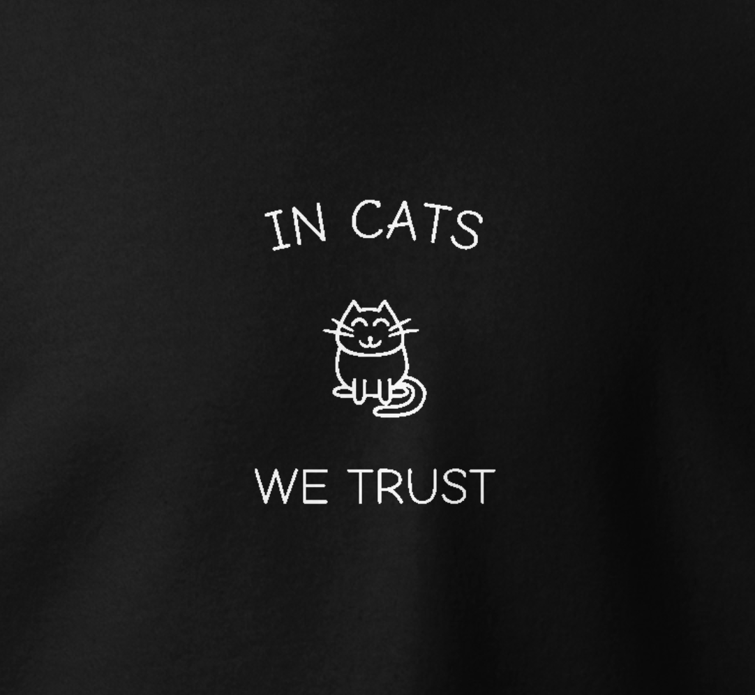 IN CATS WE TRUST - embroidered T-shirt