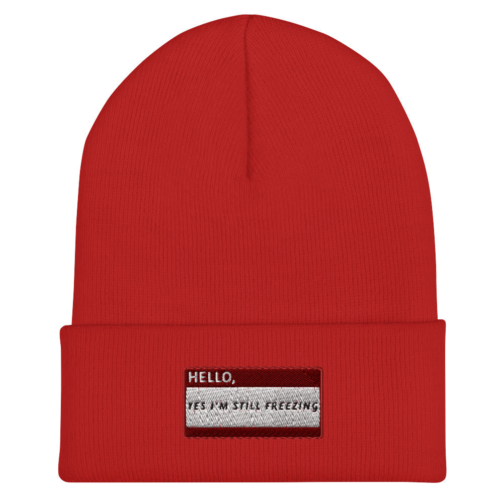 HELLO YES I' STILL FREEZING Beanie