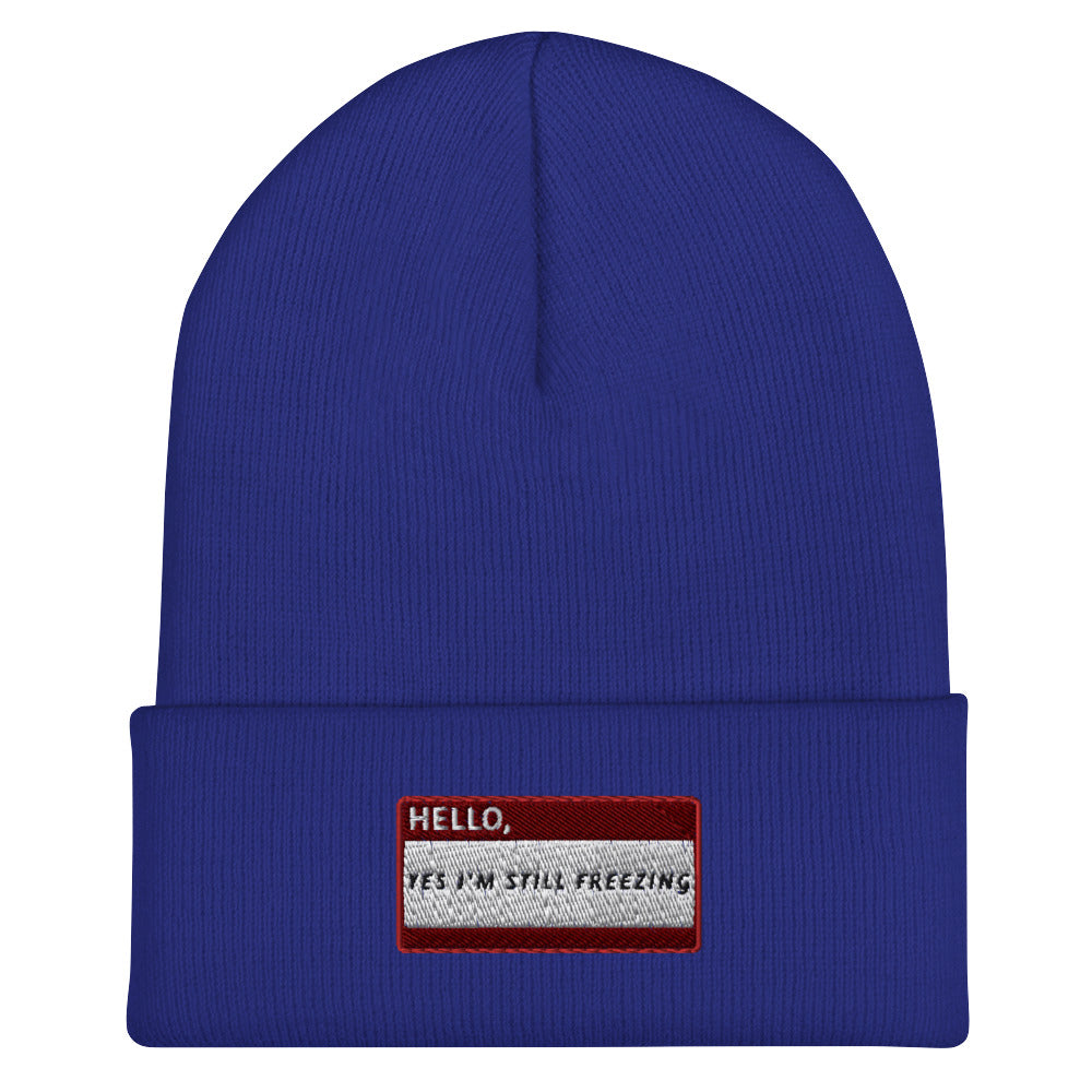 HELLO YES I' STILL FREEZING Beanie