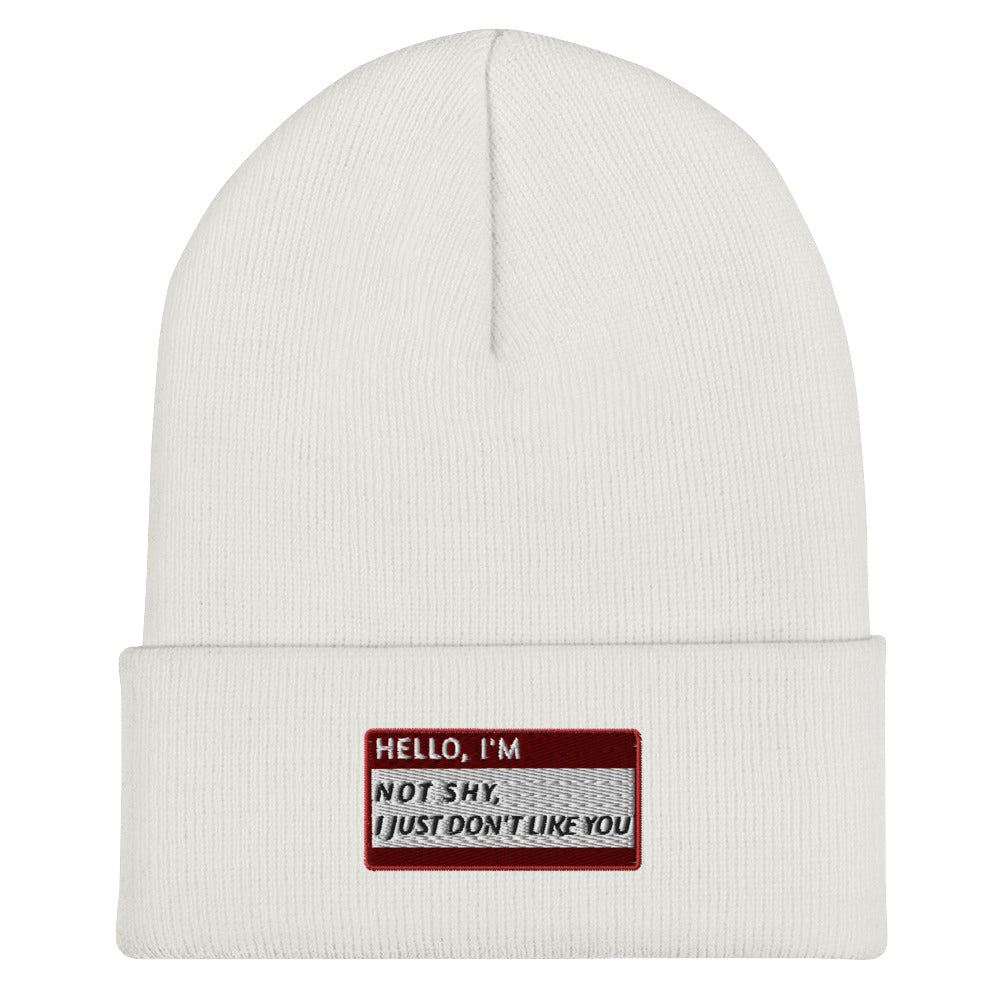 HELLO I'M NOT SHY, I JUST DON'T LIKE YOU Beanie