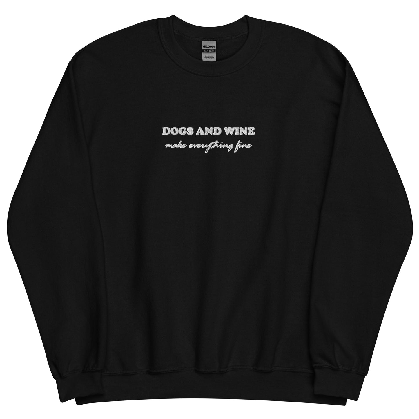 DOGS AND WINE - embroidered sweater