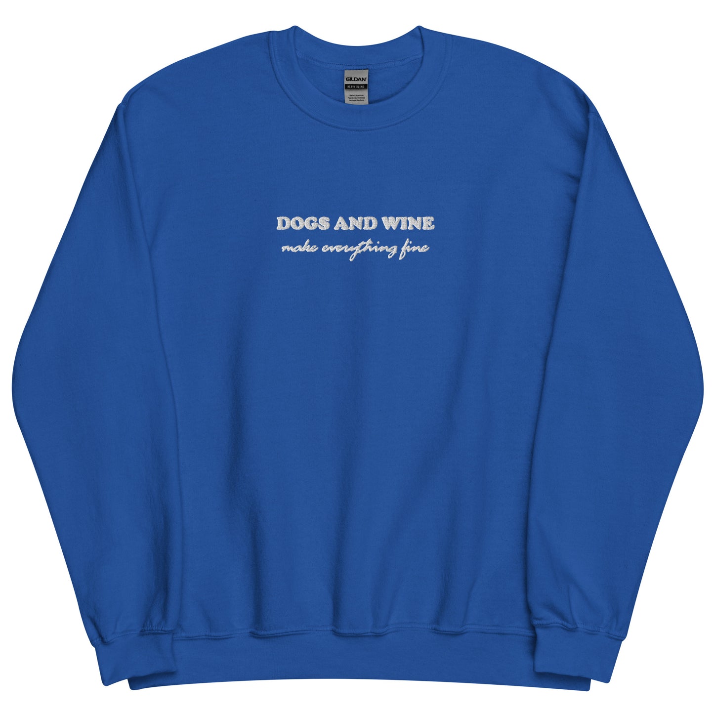 DOGS AND WINE - embroidered sweater