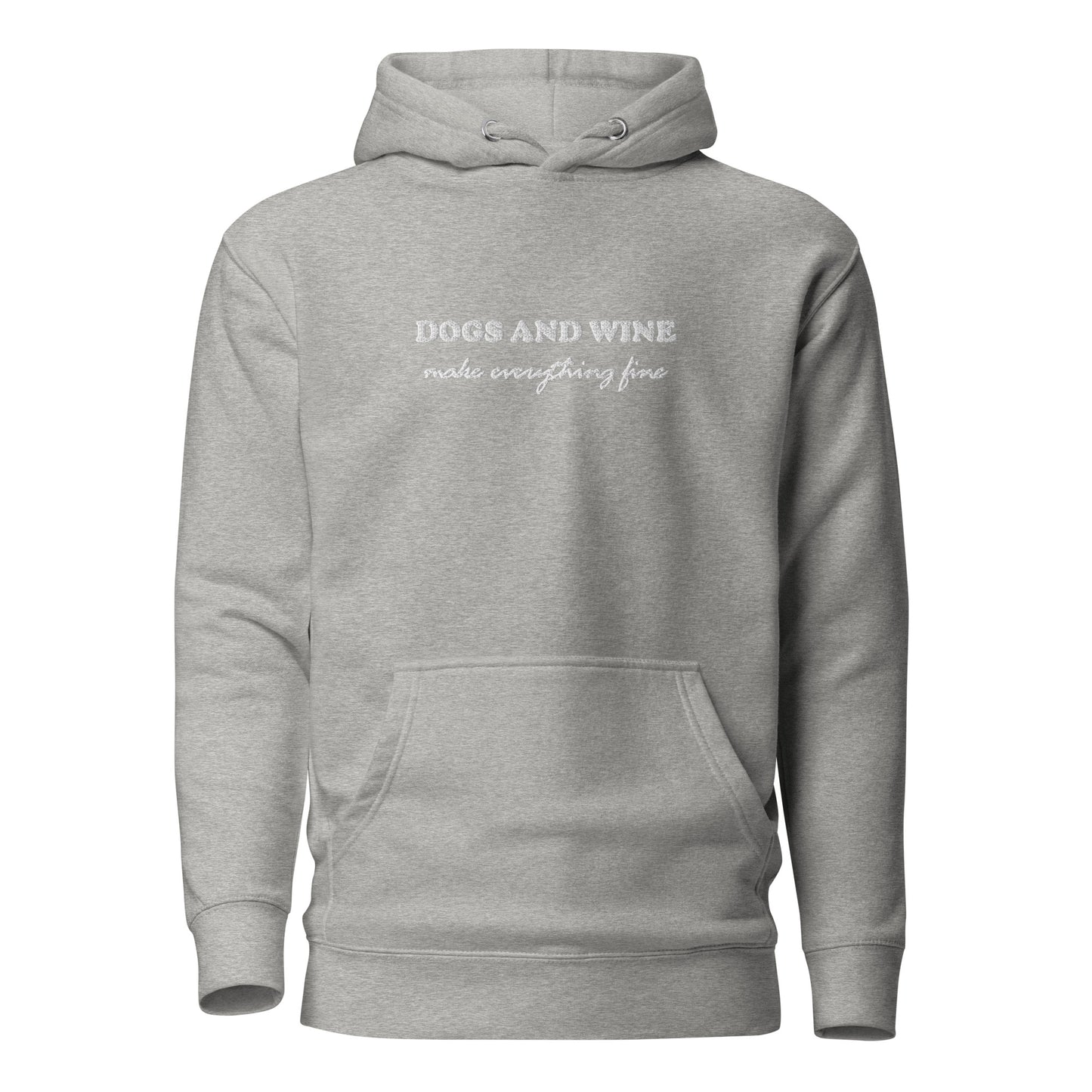 DOGS AND WINE - embroidered hoodie 