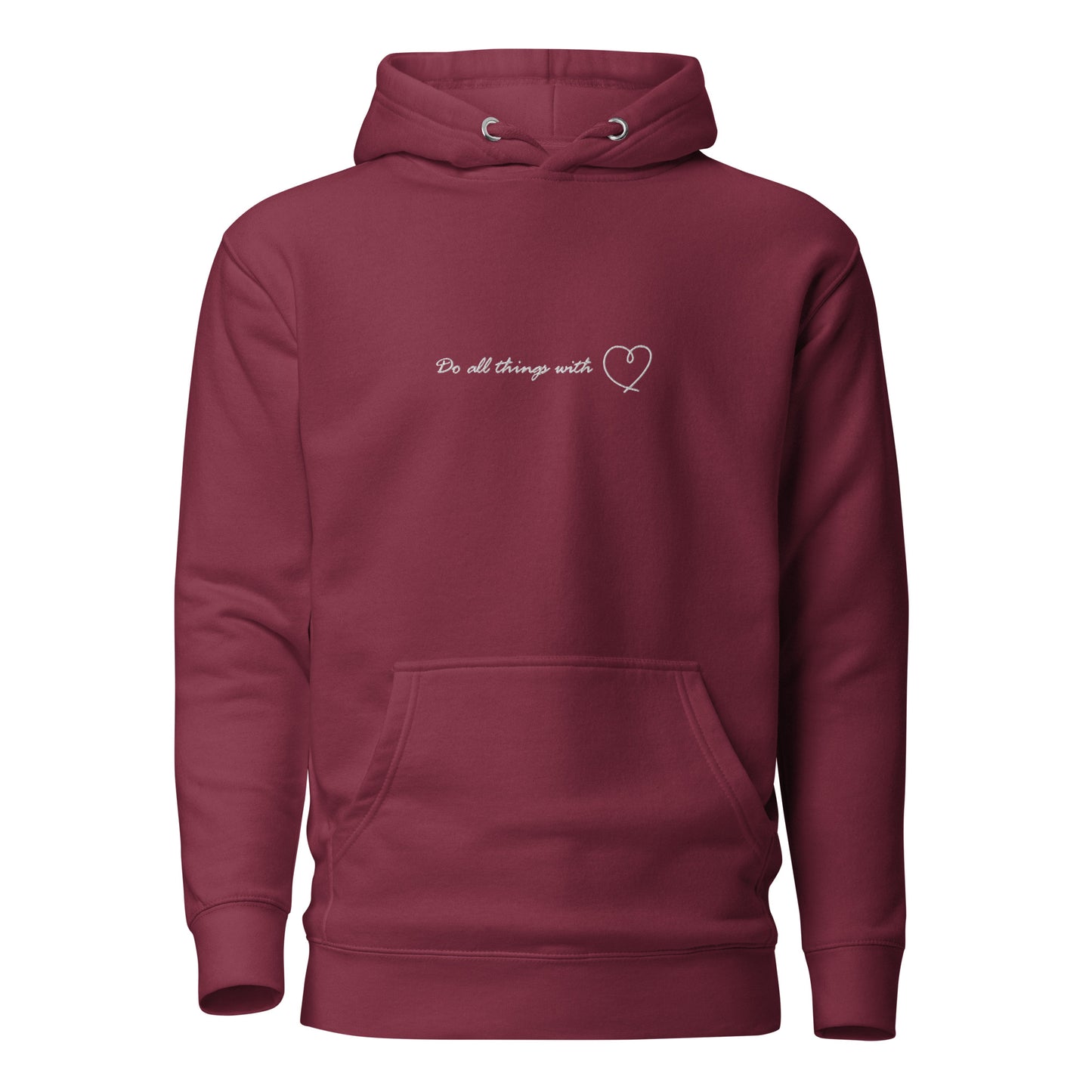 Do all things with love - embroidered hoodie 