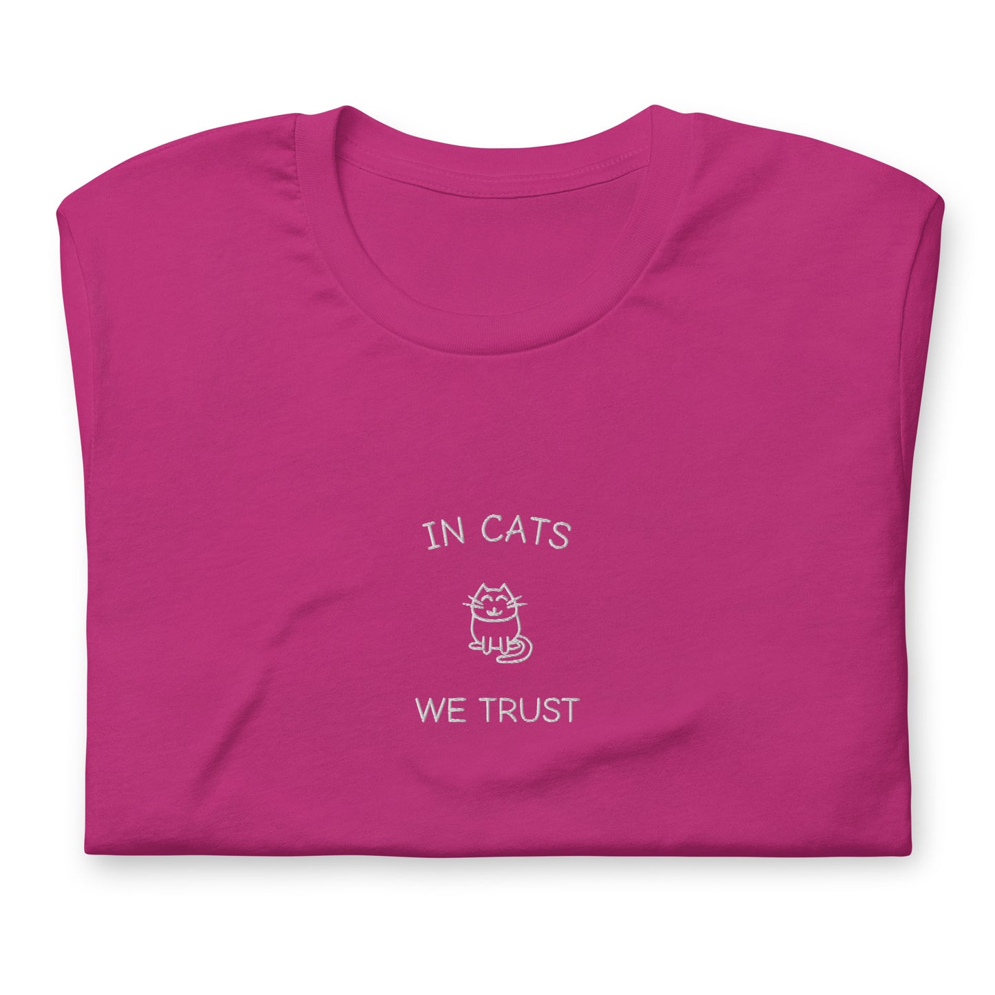 IN CATS WE TRUST - embroidered T-shirt