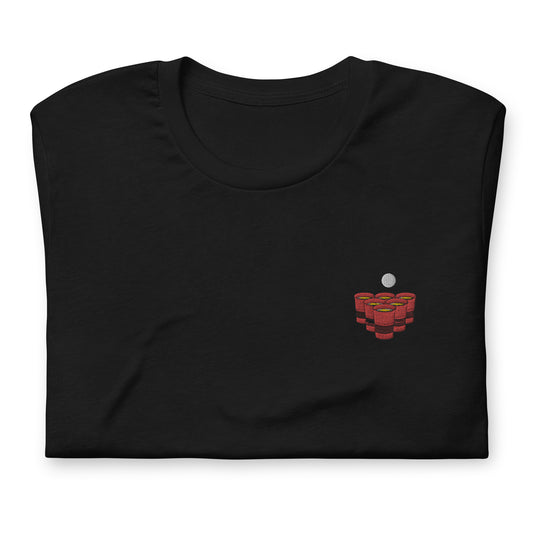 Beerpong - embroidered T-shirt