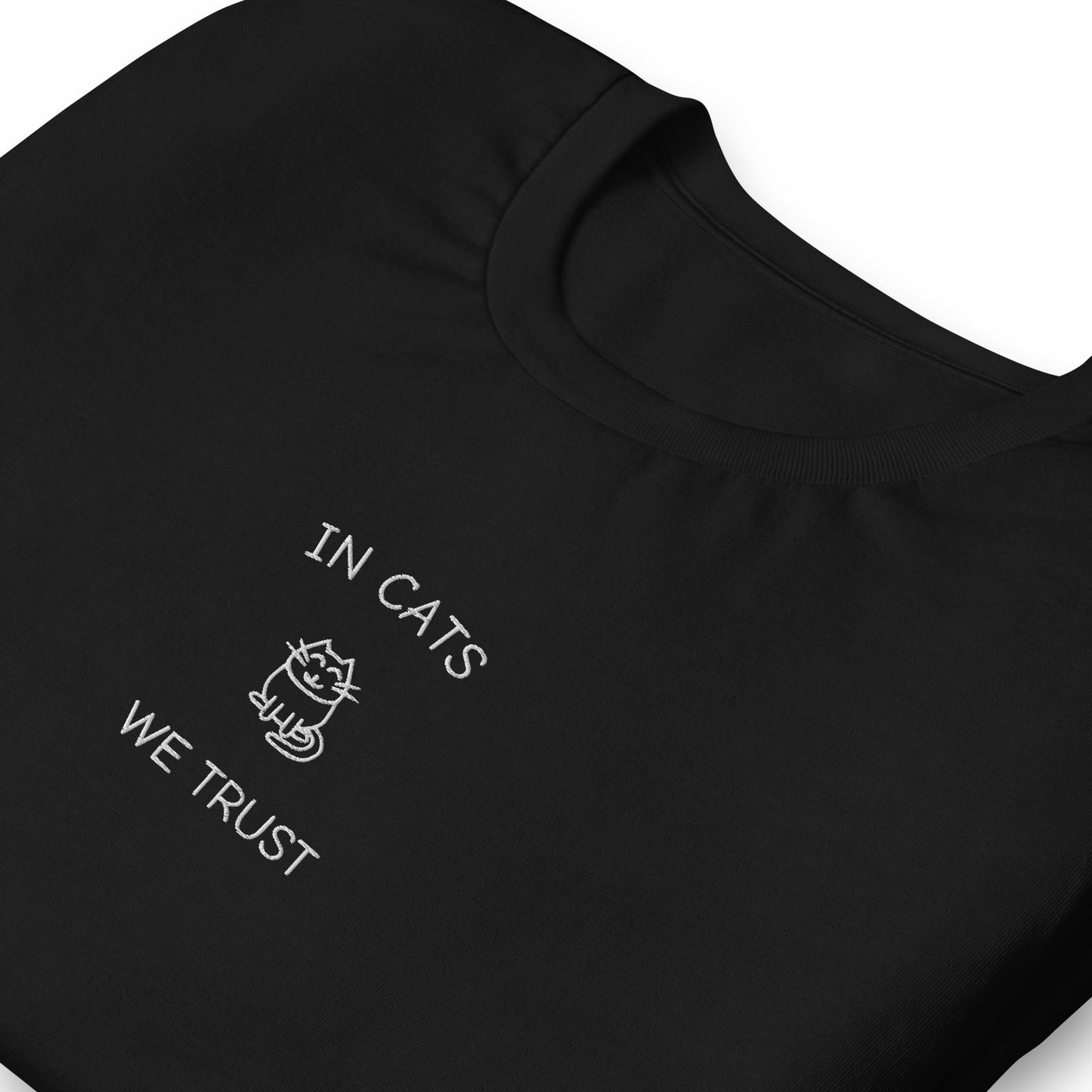 IN CATS WE TRUST - embroidered T-shirt