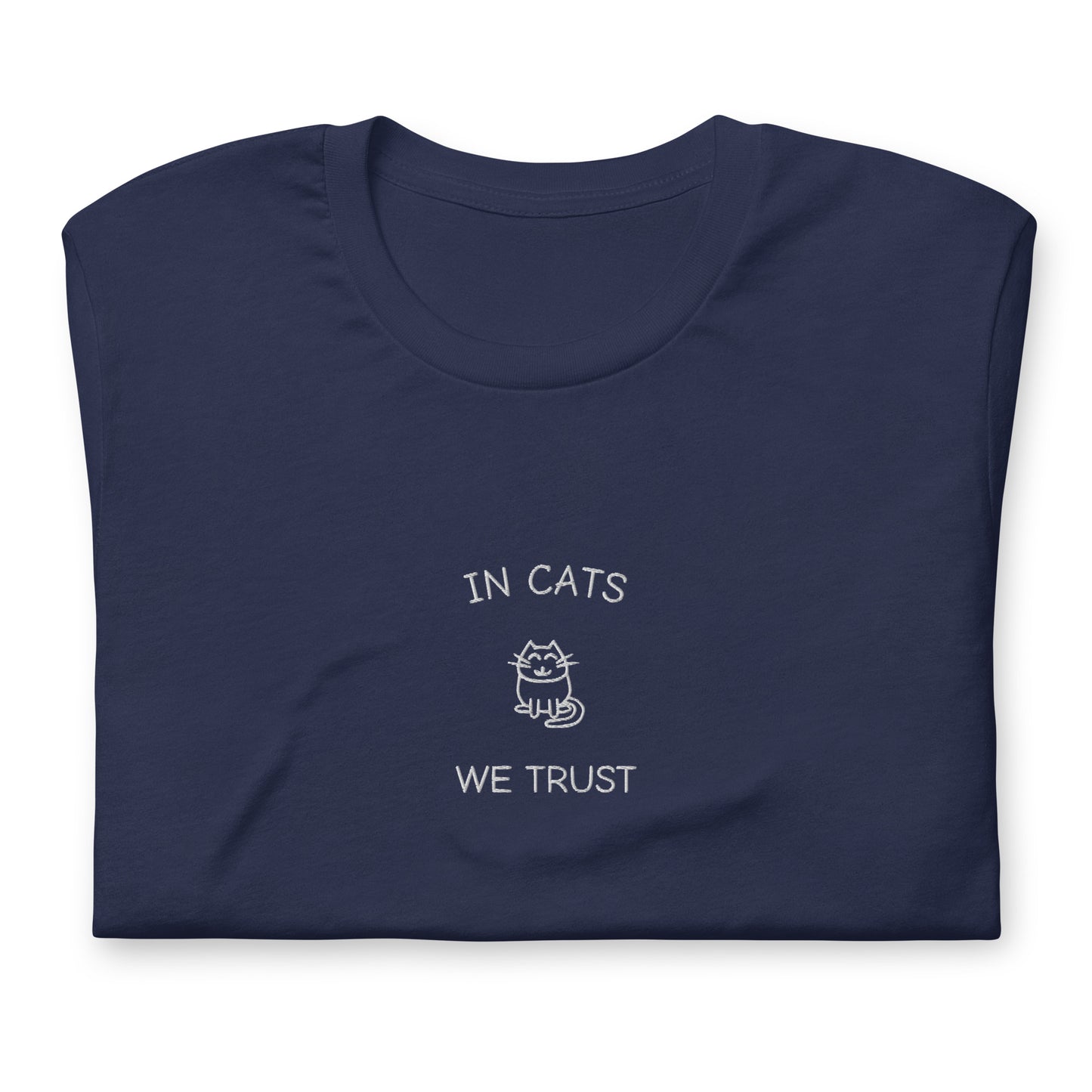 IN CATS WE TRUST - embroidered T-shirt