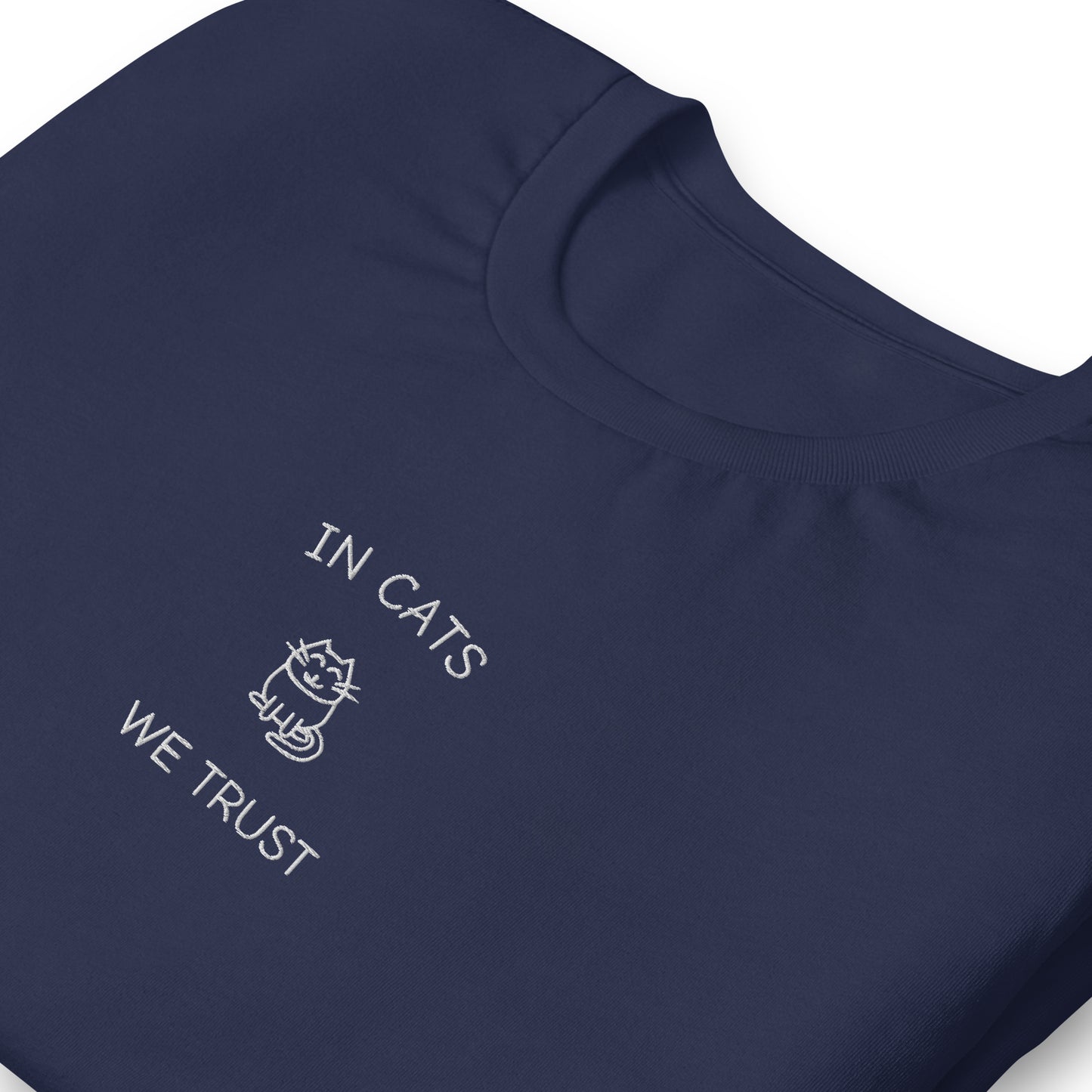 IN CATS WE TRUST - embroidered T-shirt
