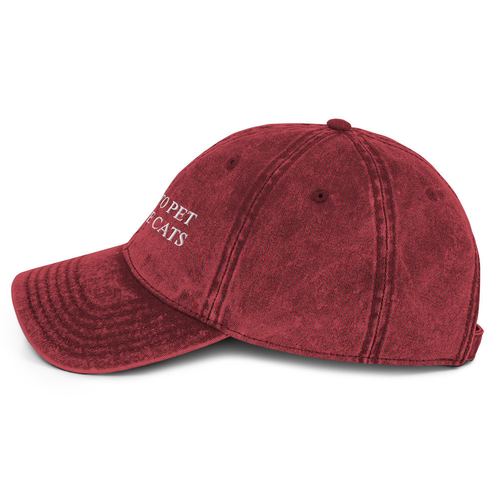 HERE TO PET ALL THE CATS - Vintage Dad Cap